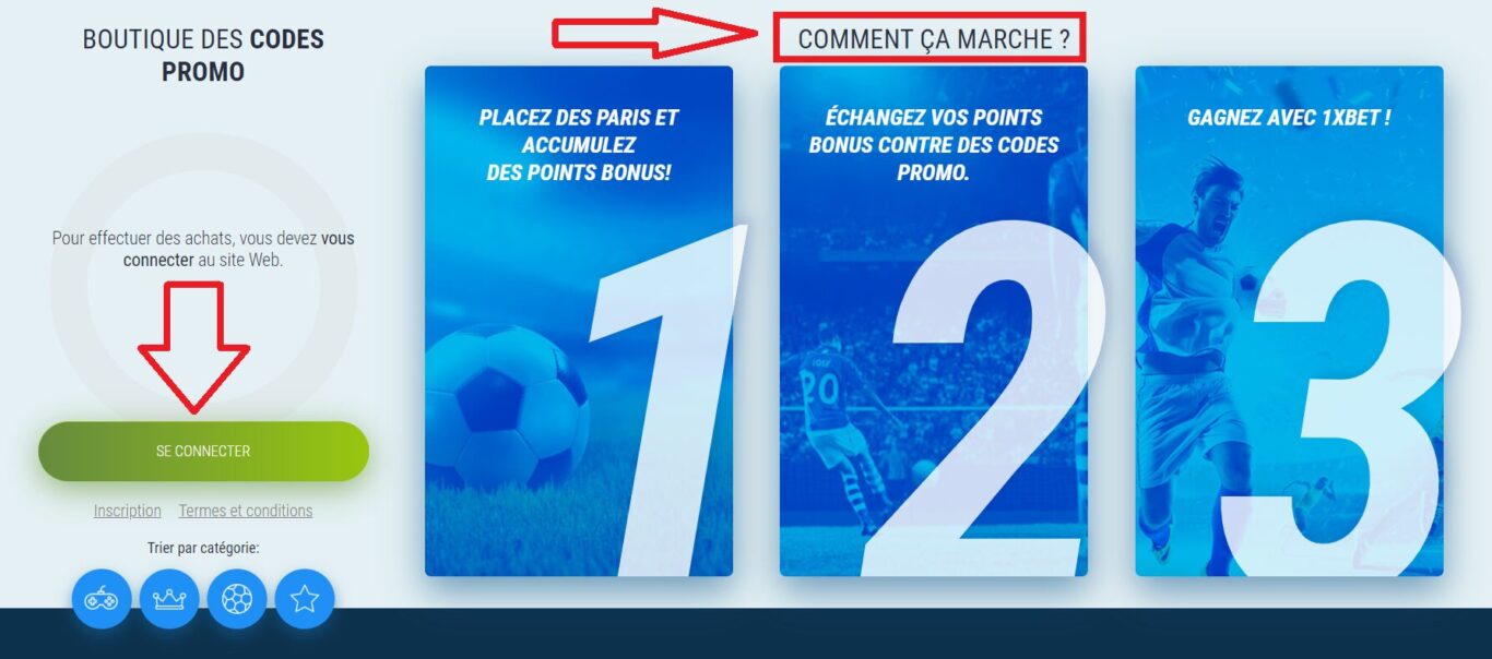 Comment activer le code promo 1xBet inscription