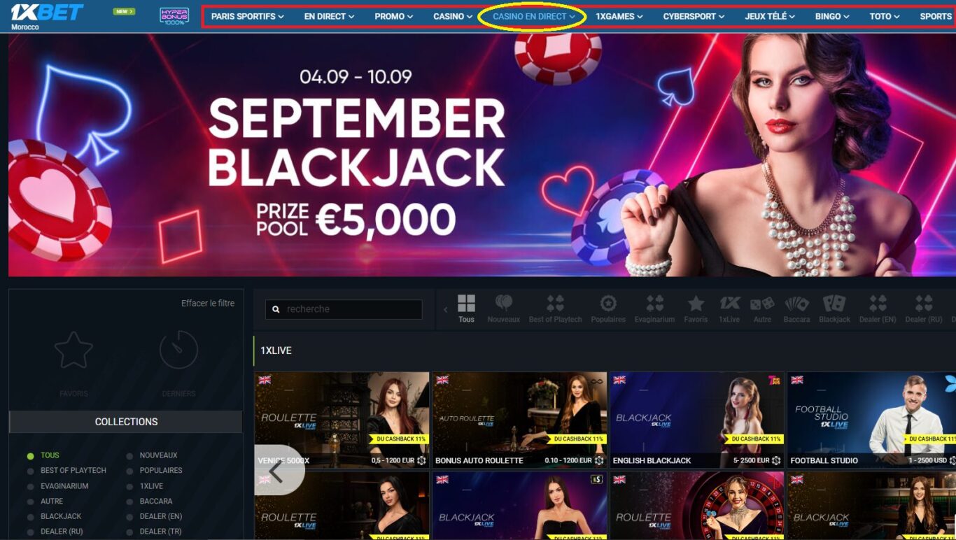 1xBet slots